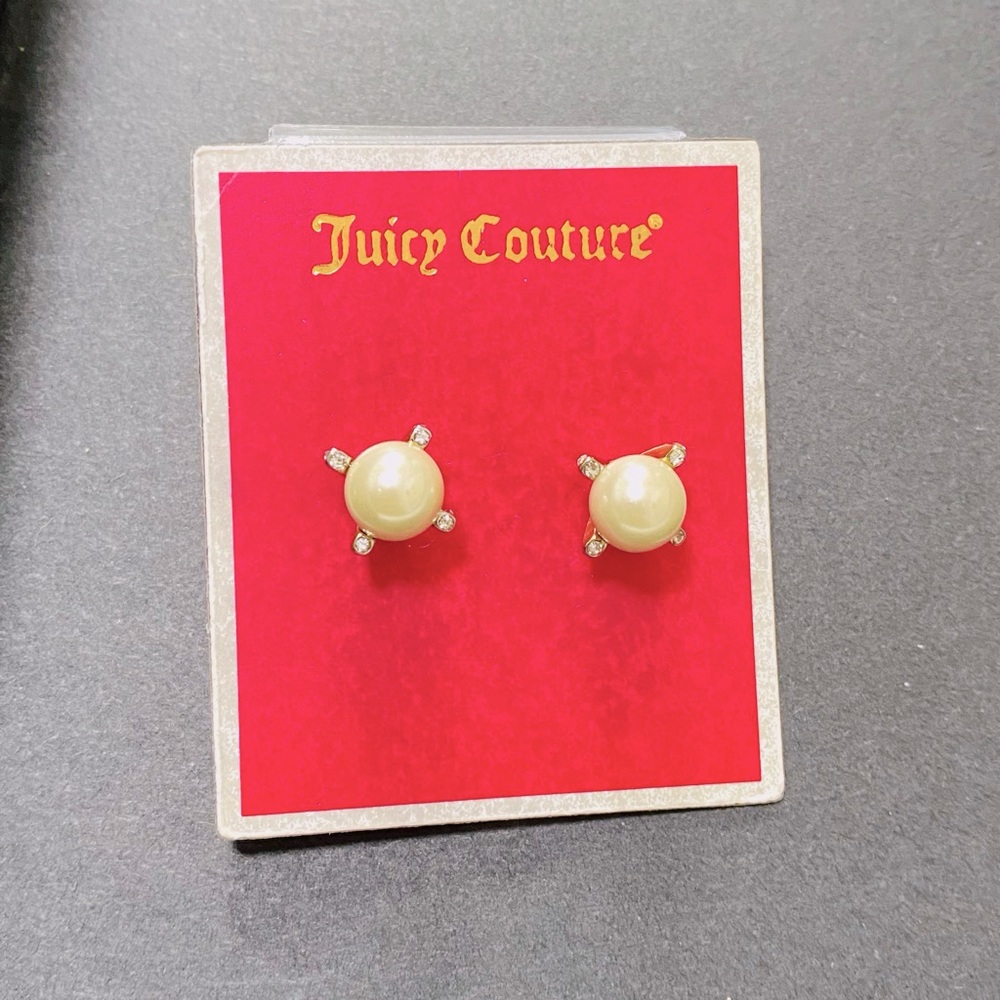 Juicy Couture Pearl Stud Earrings NWT